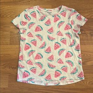 Old Navy Pink and Green Watermelon Kids T-Shirt